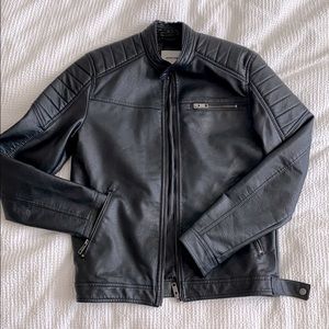 Jack & Jones- Padded Leather Jacket